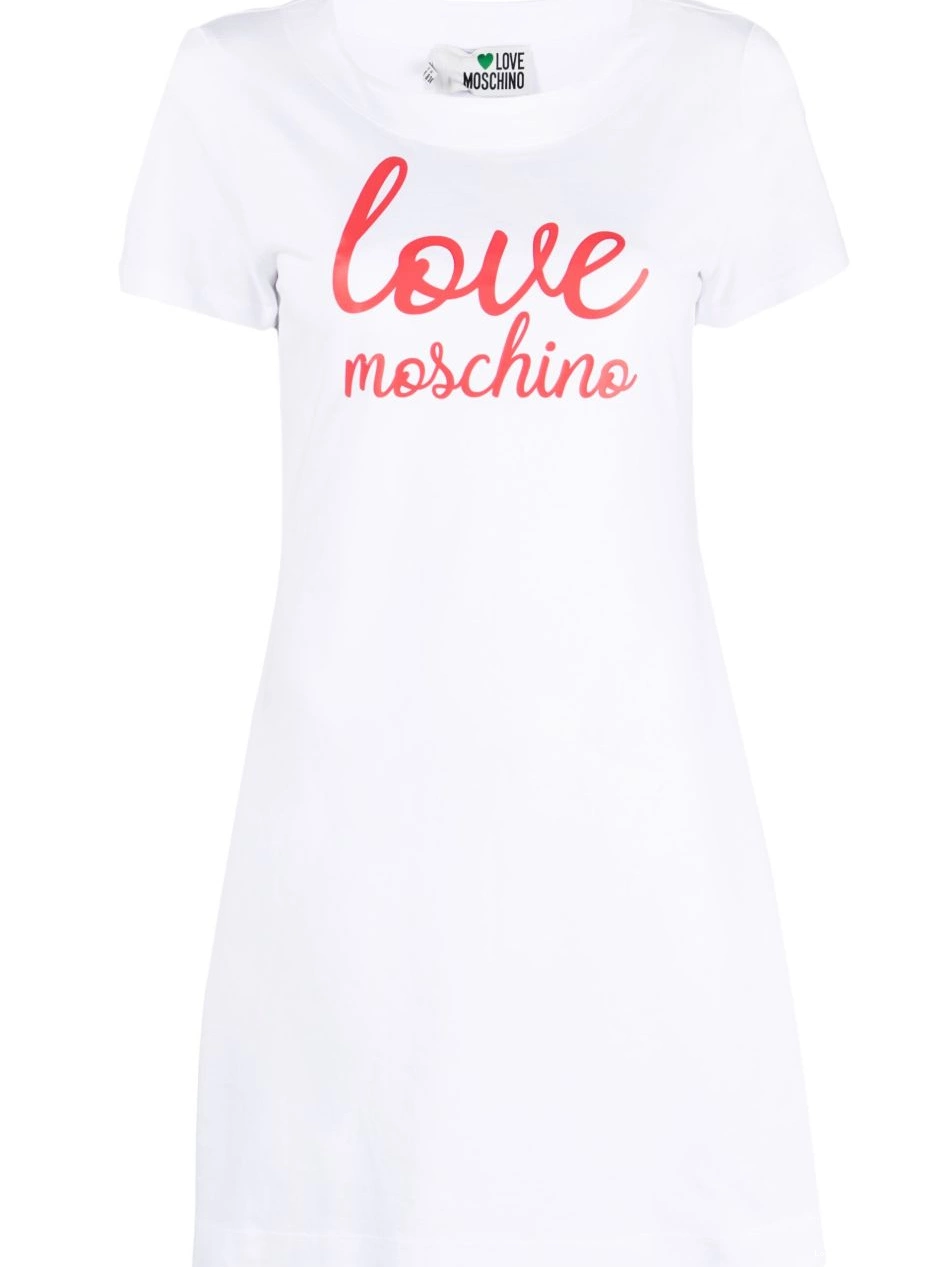 Women Moschino Love cotton dress T-shirt logo-print 0420